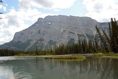 31 Mount Rundle With Bow River From Below Banff Hoodoos In Summer.jpg